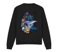 (S, Black) Star Trek Unisex Adult Feline Galaxy Sweatshirt