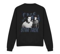 (S, Black) Star Trek Unisex Adult Kirk Spock & Company Sweatshirt