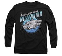 (S, Black) Star Wars Mens Grandad One In A Millennium Long-Sleeved T-Shirt