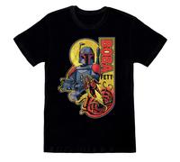 Star Wars Unisex Adult Boba Fett T-Shirt - Black - Black - S