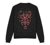 (S, Black) Star Wars Unisex Adult Darth Maul Face Sweatshirt
