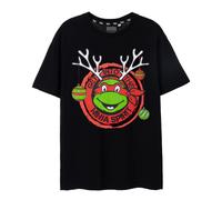 (S, Black) Teenage Mutant Ninja Turtles Mens Get Into The Ninja Spirit Short-Sleeved T-Shirt