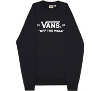 (S, Black) Vans Mens Mini Off The Wall Crew Neck Long Sleeve T-Shirt Tee Top