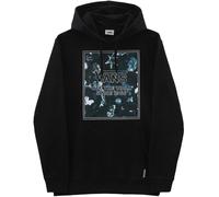 (S, Black) Vans Mens Night Garden Box Logo Hooded Pullover Sweatshirt Hoody Hoodie