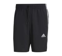 (S, Black/White) Adidas Mens 3 Stripes Shorts