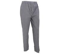 (S, Black/White Check) Premier Unisex Pull-on Chefs Trousers / Catering Workwear