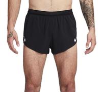 (S, Black/White) Nike Mens Aero 2 in 1 Running Shorts