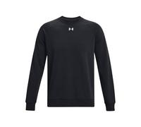 (S, Black/White) Under Armour Unisex Adult Rival Fleece Crew Neck Sweatshirt