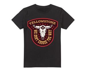 (S, Black) Yellowstone Mens We Don't Choose The Way T-Shirt