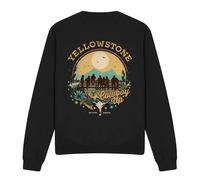 (S, Black) Yellowstone Unisex Adult Cowboy Up Sweatshirt