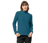 (S, Blue Coral) Jack Wolfskin Womens 2022 Taunus Half Zip Lightweight Fleece Pullover Sweater