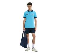 (S, Blue) Ellesse Mens Lessepsia Logo Cotton Polo Shirt
