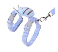 S Blue Escape Proof Cat & Dog Harness & Leash - Outdoors Walking Travel Kitten Harness