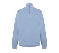 (S, Blue) Lacoste Mens Cotton Blend Quarter Zip Sweatshirt