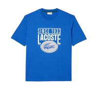 (S, Blue) Lacoste Mens Heavy Cotton T-Shirt