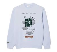 Lacoste Unisex Adult Motif Pique Relaxed Fit Sweatshirt - Blue - Blue - S
