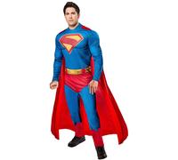 (S, Blue/Red/Yellow) Superman Mens Polyester Costume