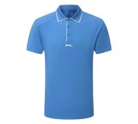 (S, Blue) Slazenger Mens Performance Regular Short-Sleeved Polo Shirt