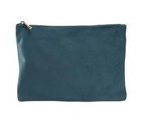 (S, Blue Topaz) Bagbase Plain Velvet Accessory Bag