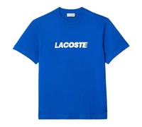 (S, Blue/White) Lacoste Mens Heavy Cotton T-Shirt