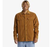 (S, Bone Brown) Quiksilver Mens Venture Corduroy Long Sleeve Collared Shaket Shirt