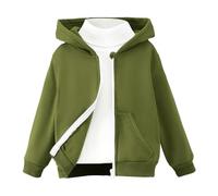 S Boys Kids Toddler Baby Boys Winter Shirt Solid Jacket Long Sleeve Boys Hoodie Coat Clothing Outwear Historical, Green, 3-4 Jahre