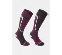 S Bridgedale Womens Snowsport II Ski Socks (Twin Pack) Dark Purple Size