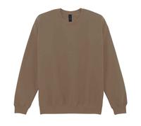 (S, Brown Savana) Gildan Mens Softstyle Plain Midweight Crew Neck Sweatshirt