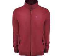 (S, Burgundy) Lambretta Mens Target Logo Shower Resistant Casual Retro Harrington Jacket Coat