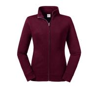 (S, Burgundy) Russell Womens/Ladies Authentic Sweat Jacket