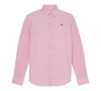 (S, Burnt Sienna) Timberland Mens Striped Seersucker Long-Sleeved Button-Down Shirt