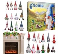 S-candinavian T-omte 2024, 24Days Christmas Gnome with 24 Gnome Dolls, Gnome Valley, S-candinavian T-omte Countdown Calendar,Christmas Plush Doll G-ifts