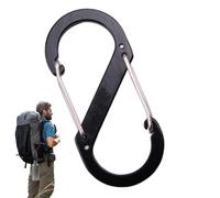 S Carabiner, Lock Carabiner, Key Clip, Aluminum Alloy, Multifunctional Keychain for Outdoor Hiking, Travel, Hiking