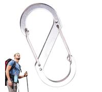 S Carabiner, Locking Carabiner | Hord CARABLEUR S VERRIFICATION - Aluminum Alloy, Multifunctional Keychain for Outdoor Hiking, Travel, Hiking