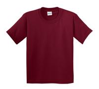 (S, Cardinal) Gildan Youth Unisex Heavy Cotton T-Shirt