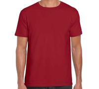 (S, Cardinal Red) Gildan Mens Short Sleeve Soft-Style T-Shirt