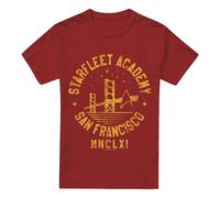 (S, Cardinal) Star Trek Mens Bridge Collegiate T-Shirt