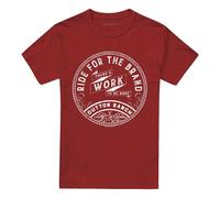 (S, Cardinal) Yellowstone Unisex Adult There's Work to Be Done T-Shirt