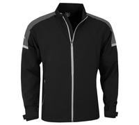 (S, Caviar) Callaway Golf Mens 2021 Shoulder Block Water Repellent SwingTech Golf Wind