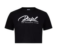 (S, Caviar) Diesel Womens/Ladies Script Cropped T-Shirt