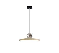 S-Cevada Modern 40cm Dimmable LED Pendant Light Vintage Metal Hanging Lamp with Colorful Socket for Bedroom Kitchen Island Living Room Hallway Dining Room (Silver+Beige)