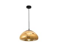 S-Cevada Modern Minimalist Hanging Lights Chandelier Glass Pendant Light E27 Pendant Light Fixture Spherical Adjustable Ceiling Light in Dining Room Kitchen Island Bedroom Corridor Bar (Gold)