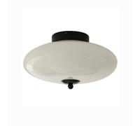 S-Cevada Modern Recessed Ceiling Light with White Glass, Metal Base, 12W Adjustable Tri-Color LED, Ideal for Living Room, Bedroom, Kitchen, Hallway (Black)