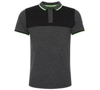 (S, Charcoal/Black) Liverpool FC Mens Panel Polo Shirt