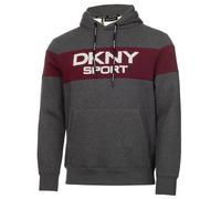 (S, Charcoal Marl) DKNY Mens 2021 South Street Breathable Colour Block Hoodie Soft Hoody