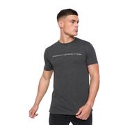 (S, Charcoal Melange/White) French Connection Mens Logo T-Shirt