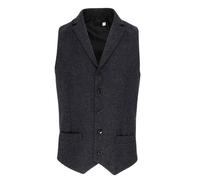 (S, Charcoal) Premier Mens Herringbone Waistcoat