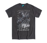 (S, Charcoal) Star Wars Unisex Adult Galaxy Grid Vintage Wash T-Shirt