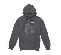 (S, Charcoal) Star Wars Unisex Adult R2-D2 Outline Hoodie