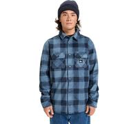 (S, China Blue Northsea Plaid) Quiksilver Mens Bering Strait Long Sleeve Shirt